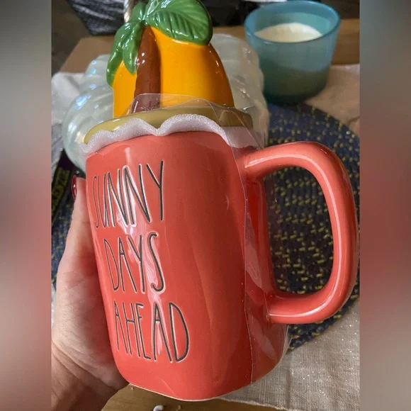NEW Rae Dunn Sunny Days Ahead Figural Mug - Picture 2 of 3
